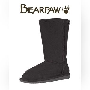 BEARPAW Emma Tall Youth Black Boot Size 5